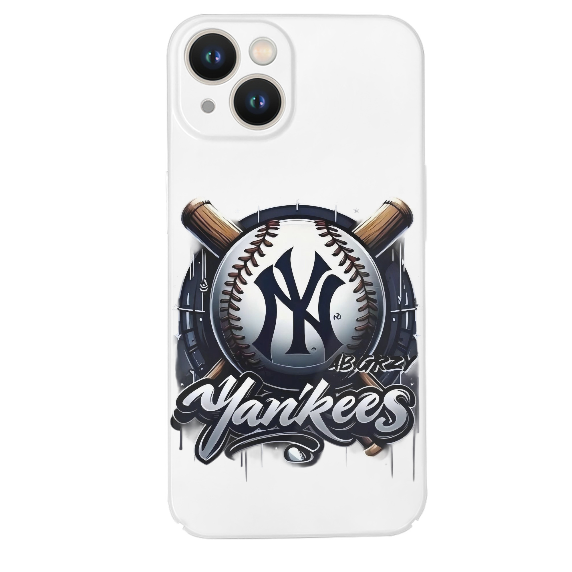 New York Yankees Baseball IPhone 14 Series Full-Cover Hard Case – Shockproof With Raised Camera Protection – Precise Cutouts, Wireless Charging Compatible – Durable, Anti-Yellowing, Easy To Clean